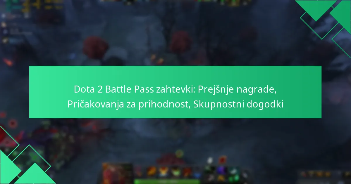 Dota 2 Battle Pass zahtevki: Prejšnje nagrade, Pričakovanja za prihodnost, Skupnostni dogodki