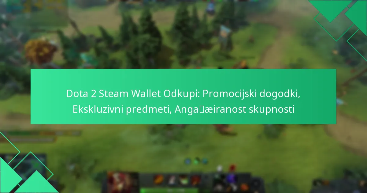 Dota 2 Steam Wallet Odkupi: Promocijski dogodki, Ekskluzivni predmeti, Angažiranost skupnosti