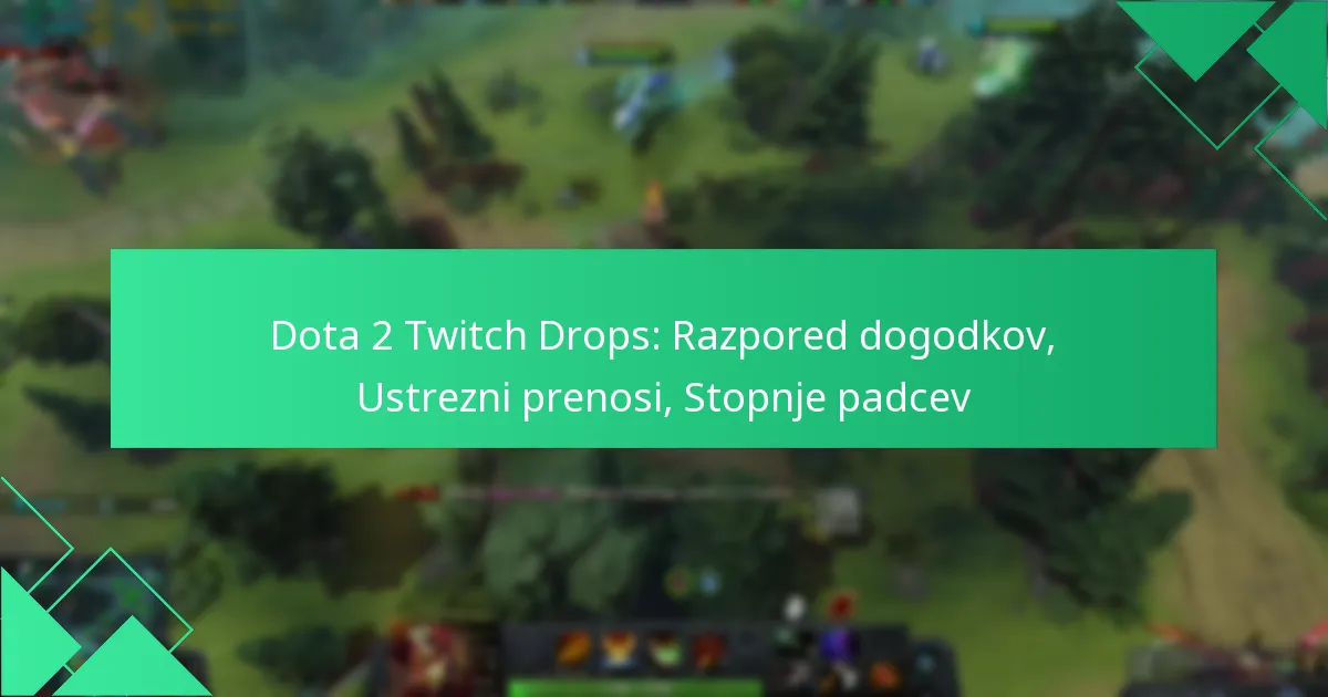 Dota 2 Twitch Drops: Razpored dogodkov, Ustrezni prenosi, Stopnje padcev