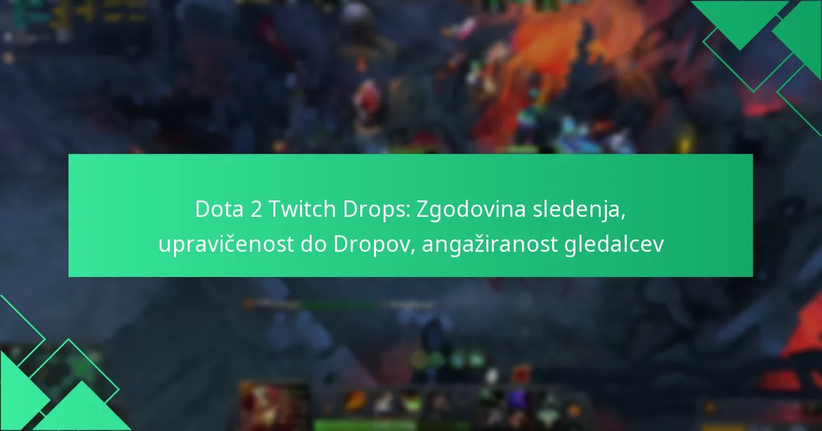 Dota 2 Twitch Drops: Zgodovina sledenja, upravičenost do Dropov, angažiranost gledalcev