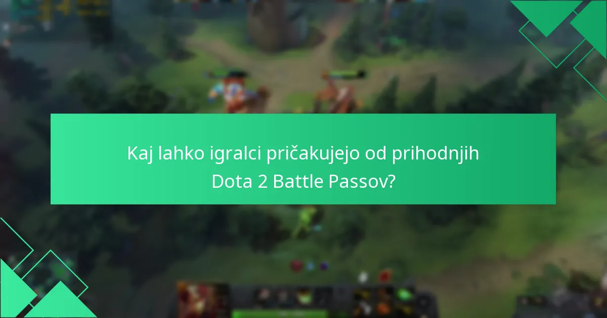 Kaj lahko igralci pričakujejo od prihodnjih Dota 2 Battle Passov?